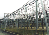 Substation transmission line long-term corrosion of steel structure
